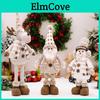 Charming European Style Stretchable Doll Figurine For Christmas Snowman Reindeer And Elderly Decor
