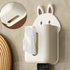 Wall-Mounted Paper Drawer Box Rectangular Towel Storage Box Simple Cartoon Rabbit Tissue Box  Home