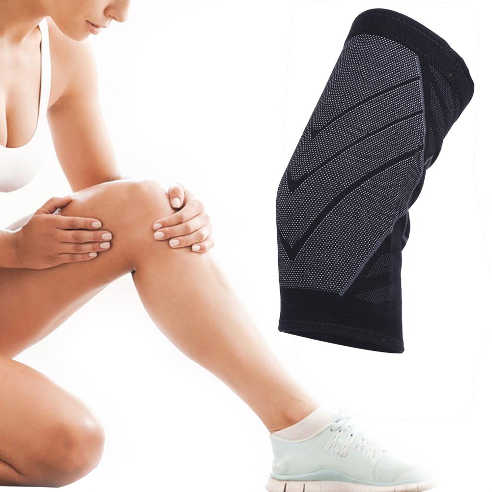 2 Stück Elastische Gestrickte Nylon Outdoor-Sport Kniepolster Schutz Knieschützer für Männer und Frauen XL