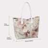 Elegant Rose Pattern Casual Tote Bag For Women Daily Use Large Capacity Shoulder Handbag Perfect For Shopping Outing Commute
