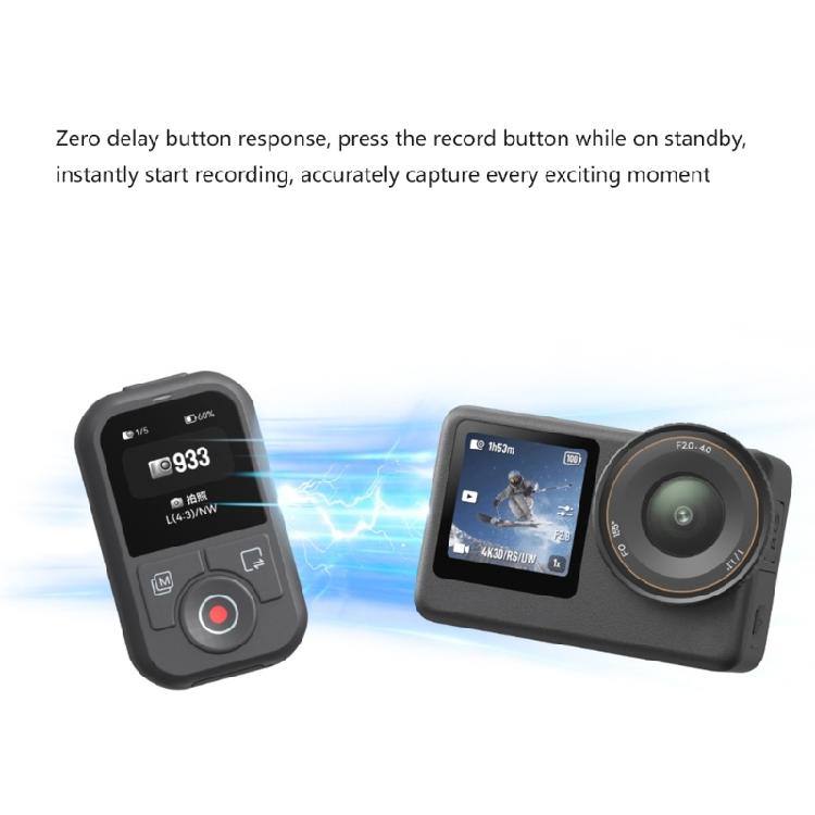 MultiFunctional Wireless Remote Controller for Action 6/5Pro/4 Cameras Supports Navigate Tracking Wrist or Bike Mounting