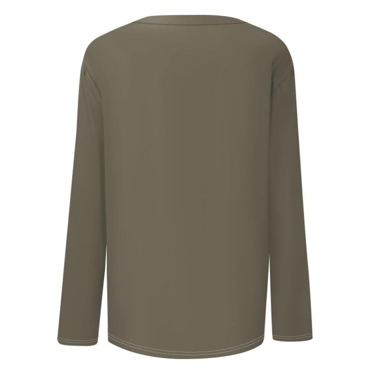 Trendy Fall Tunic Outfits Womens Fitted T Shirts Casual Long Sleeve Round Neck Basic Tee