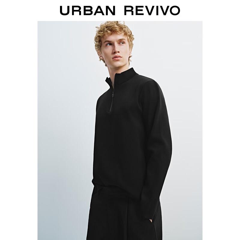 UR Men s Stand Collar Half-Zip Knit Sweater M