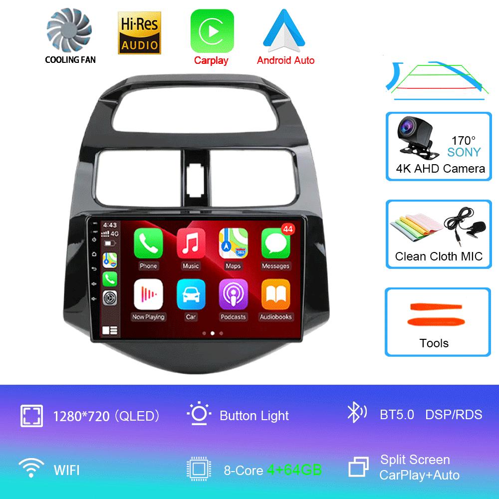 Android 14 Video Player Carplay Car Radio For Chevrolet Spark Beat Matiz Creative 2010 - 2014 Multimedia  GPS 2din Stereo