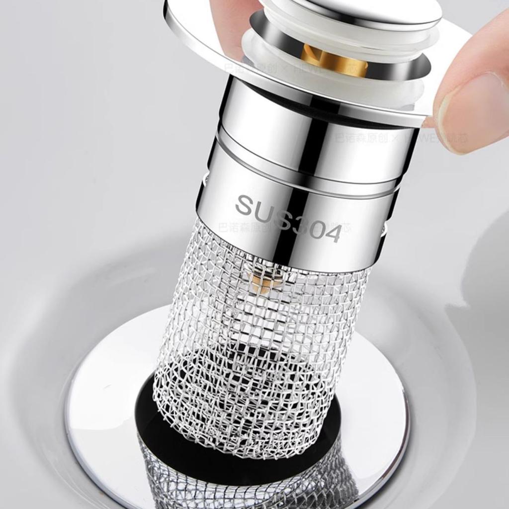Universeller Spülen-Pop-Up-Ablaufstopfen Verstopfungshemmend Geruchsabweisend & Insektensicher Haarfilter Badezimmerwaschbeckenstöpsel