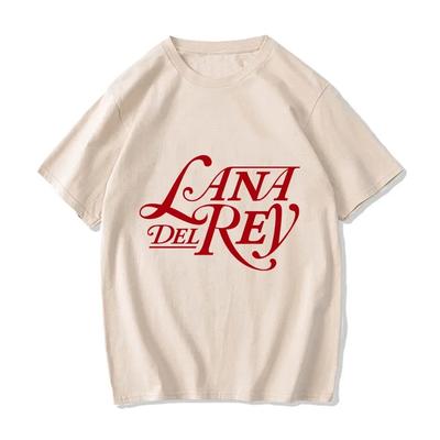 Lana Del Rey Singer Camisetas estampadas de manga curta de algodão primavera verão camiseta de alta qualidade macia e confortável camiseta casual unissex