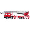 MENGDUN 1:50 Red Alloy Extendable Ladder Fire Truck Model