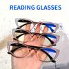 Stylish Cat Eye Glitter Reading Glasses Blue Light Blocking Lightweight Flexible Spring Hinge Myopia Glasses For Adult
