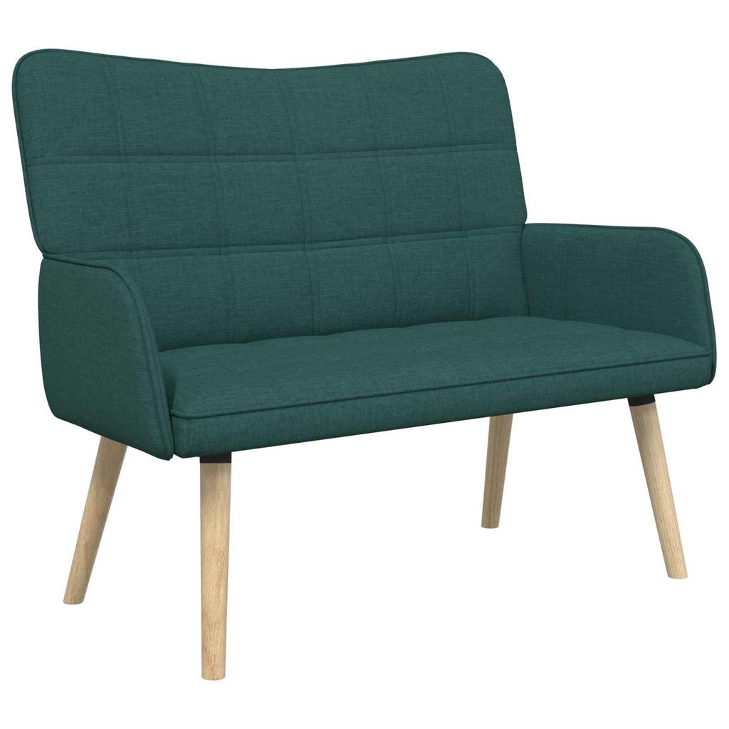 2 Seater Sofa in Dark Green 115 x 61 x 87 cm Fabric