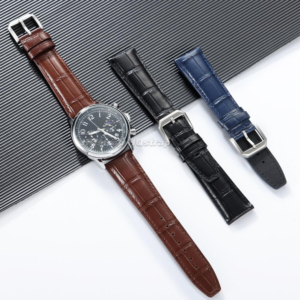 Cowhide Leather Watch Strap 20mm 21mm 22mm for IWC Portugieser Portofino Watchband Breathable Soft Wrist Belt Men Women Bracelet