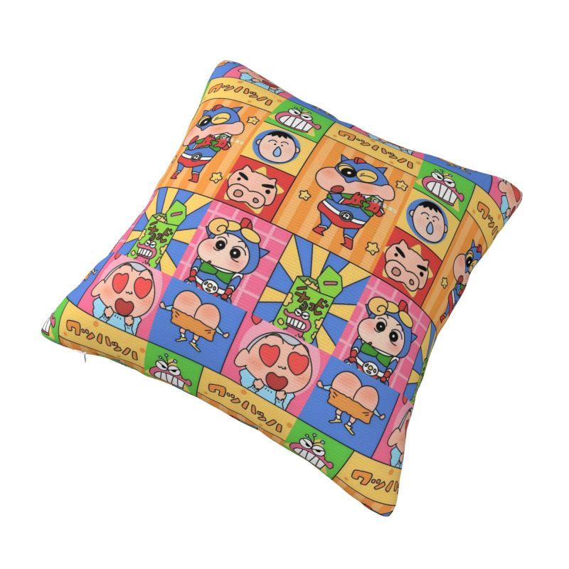 Custom Crayons Shins Chans Cartoon Pillow Case 45x45cm Anime Manga Cushions Cover Square Pillowcase