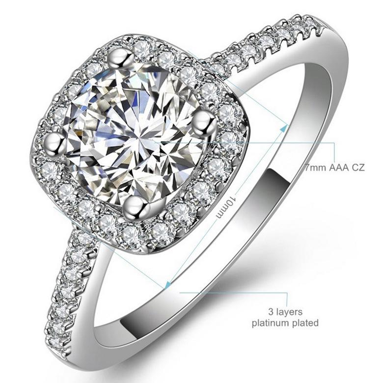 Zhenrong European American Fashion Engagement Rings for Women - Eight Hearts Eight Arrows Cubic Zirconia Jewelry.