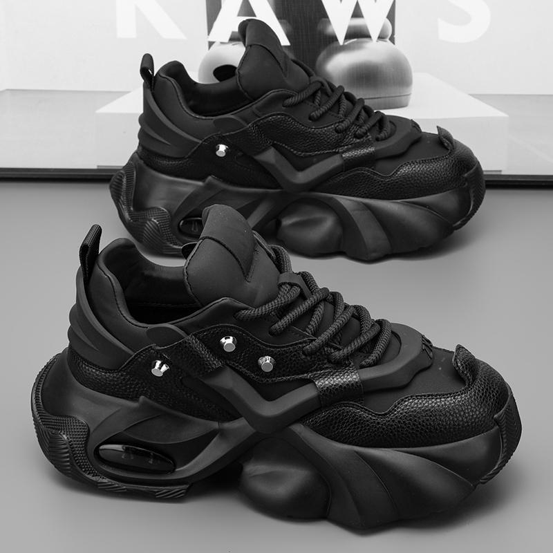 

Спортивная обувь черная платформа кроссовки папины кроссовки новая мужская обувь легкая личность повседневная мужская одинарная обувь 43