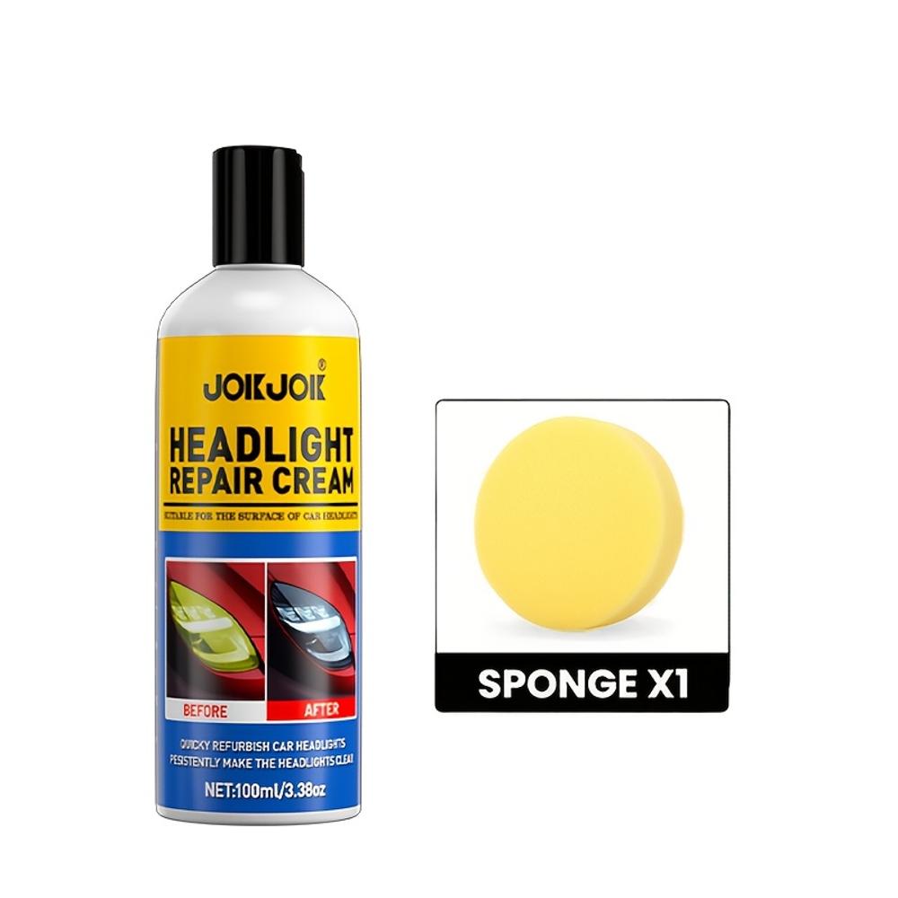 

Улучшенный набор для ремонта фар автомобиля - Глубоко восстанавливает окисление, пожелтение, царапины и помутнение - Универсальный для автомобилей, имп