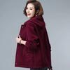 Spring Autumn Women's Corduroy Jacket Loose Slimming Thin Mom Casual Outerwear Midd