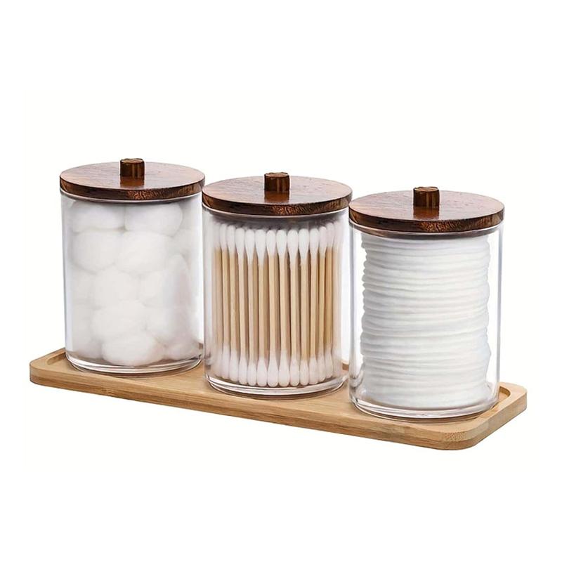 Multi-Purpose Transparent Cosmetic Cotton Cotton Buds Storage Boxes Toothpicks Dustproof Storage Box Portable Visible Dispenser
