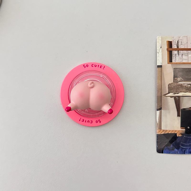 3D KT Banana Magnetic Phone Holder: Magsafe Airbag Suction & Stand for Desktop Use.