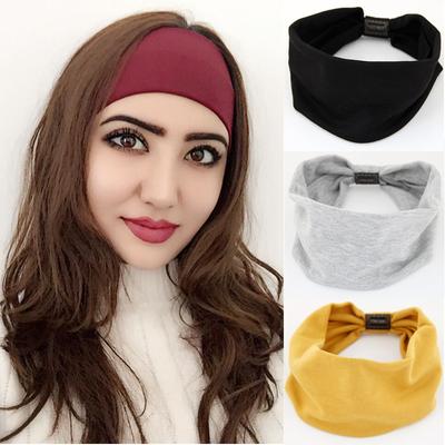 Katoenen Brede Elastische Hoofdbanden Sport Yoga Sportschool Zweetband Hoofdband voor Vrouwen Haarband Hoofdbanden Elastische Hoofdband Basketbal Band