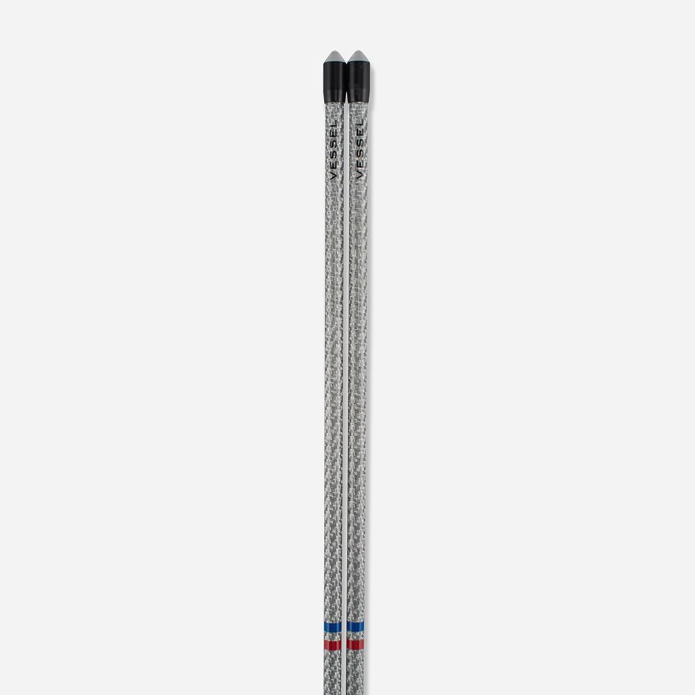 VESSEL Golf Alignment Sticks, Carbon Fiber, Set of 2, Silver, Authentic (Imported)