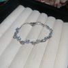 Pulsera coreana ajustable de flor de rombo de circón - Joyería elegante y versátil para mujer