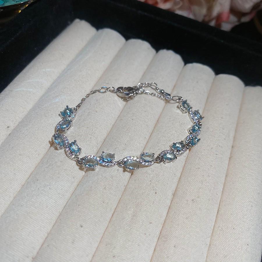 Pulsera coreana ajustable de flor de rombo de circón - Joyería elegante y versátil para mujer