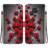 Handmade PU Leather Flip Case for Xiaomi Redmi 10X 4G/ Redmi Note 9 (4G) Anti-Slip Shockproof Cover with Wrist Strap & Heart/Rose Cat Designs