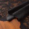 1pc Black Lace Tablecloth with Phoenix Tail Flower Embroidery for A Wedding, Suitable for Outdoor Parties and Home Decoration