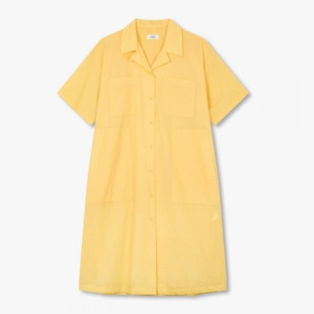 Studio Tomboy Out Pocket Shirt Dress Outer 9105341110ct sky blue/FREE