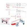 Dual Heads Hold Down Clamp Iron Galvanized Quick Release Clamp Horizontal Clamp  For Woodworking