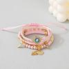 European American Fashion Bohemian Layered Beaded Bracelets Elastic Ethnic Bracelets for Women Female Bangle Bracelet