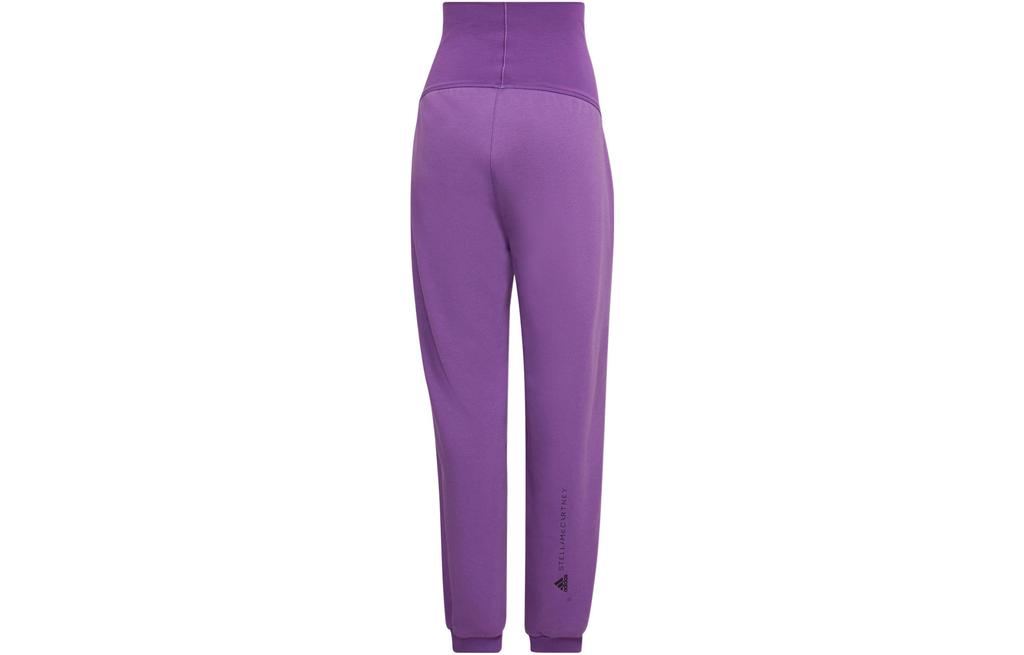 Adidas Knitted Sweatpants Women's Purple Moderate Straight Fit Pants HM3846