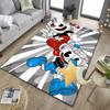 Cup-head And Mugman Adventure Office Rug Chair Mat, Game Carpet, Suitable for Front Door, Bedroom, Living Room, Desk, Holiday Gift