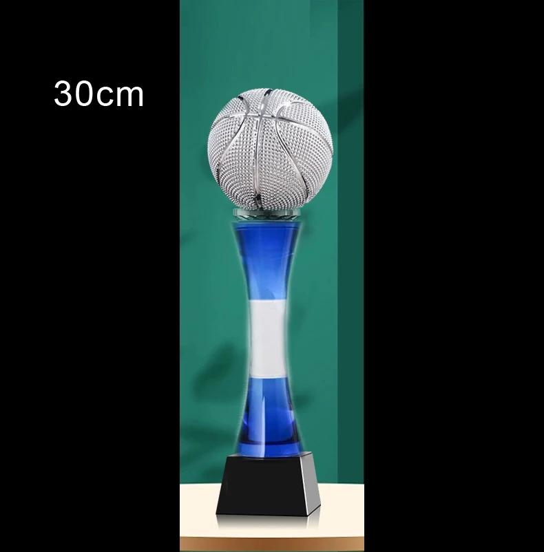 Customized Table Tennis and Volleyball Balls, Crystal Trophy, Gold Silver Copper, Creative Sports Home Decor Award Souvenir, 1Pc