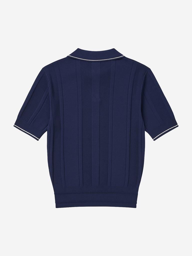 LORDLOAR Signature New Cable Collar Knit Navy