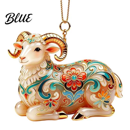 Decorative Hanging Ornaments for Tree 2PCS Christmas Goat Ornaments 2D Acrylic Festive Party Supplies Pendants Lightweight Holiday Home Decor