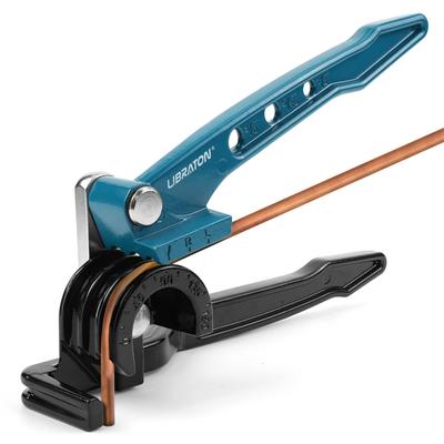 LIBRATON Rohrbieger, Kupferrohrbieger, 1/4", 5/16", 3/8", Flexibler Metallrohrbieger, 180-Grad-Biegung möglich, Klimaanlagenrohrwerkzeug, Suita