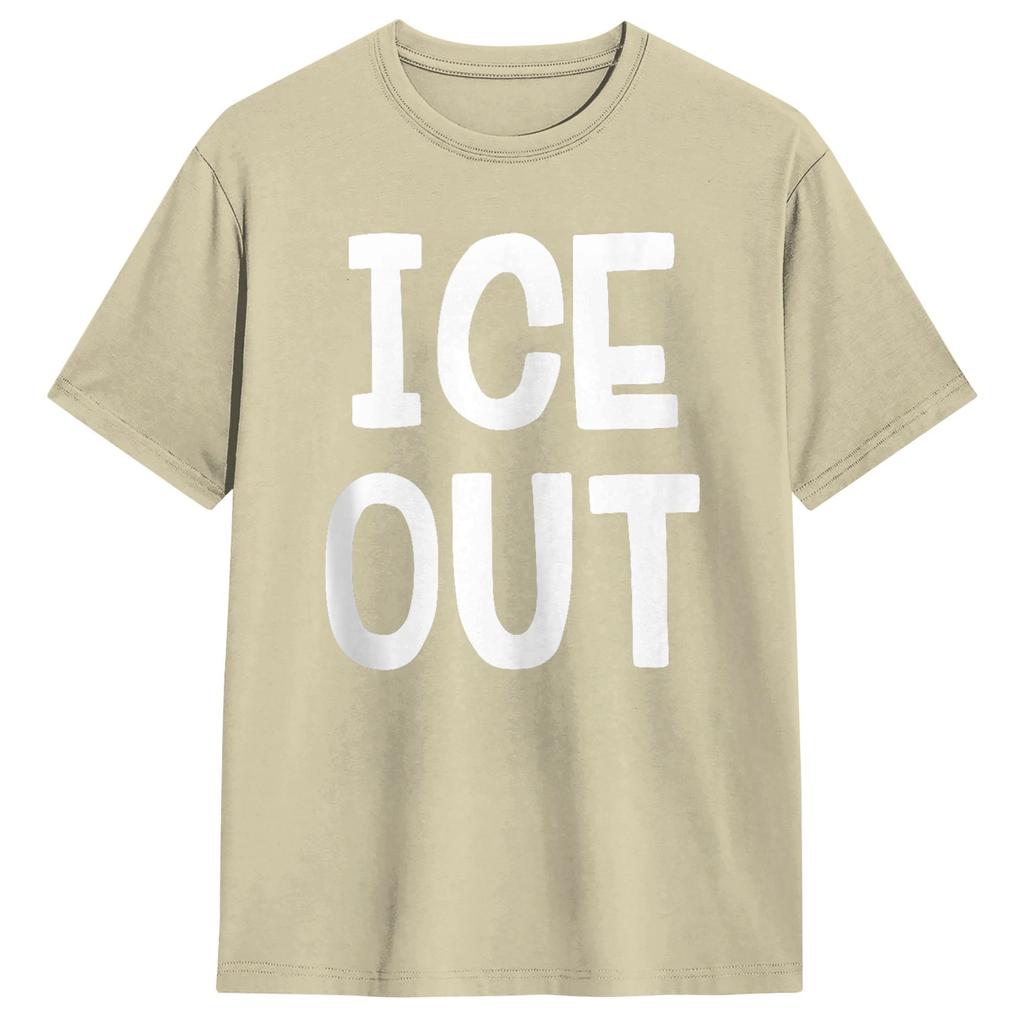 ICE Out TShirt for Unisex  Leisure 100 Cotton Tee Shirt Round Neck Short Sleeve T Shirt New Arrival Clothing