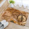 1pc Retro Navigation Map Bathroom Absorbent Mats Anti-Slip Mats Home Decor Supplies Carpets Home Kitchen Floor Mats