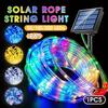 7m/12m/22m Solar Rope Lights Outdoor Fairy String Lights 8 Modes Decorative Lighting Trail Patio Pool Garden Party Christmas Decoration