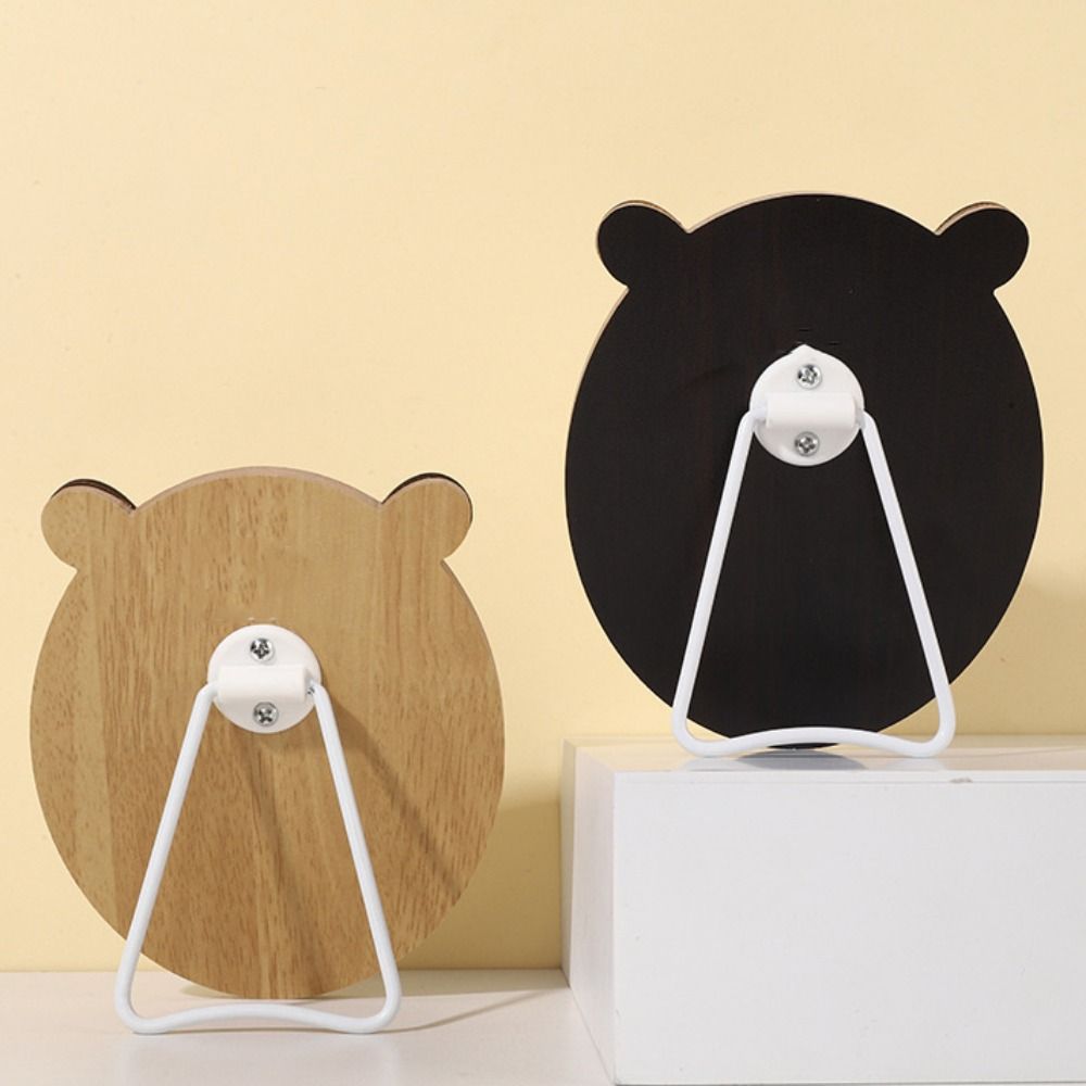 Cartoon Standing Makeup Mirror Adjustable Single-sided Mirror Creative Folding Makeup Mirror  Gift