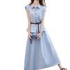 Women's Summer 2026 Stylish Sleeveless Shirt & Skirt Set - Elegant and Beautiful