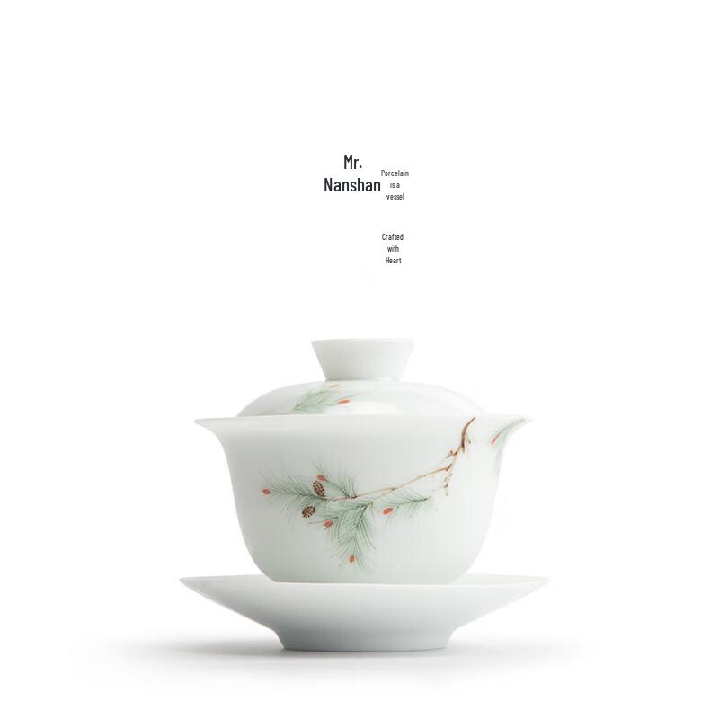 Nanshan Xiansheng Hand-painted Ceramic Gaiwan