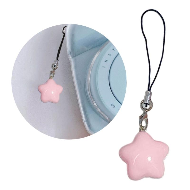 Handy-Anhängerkette mit Dopamin-Fettstern-Anhänger, Schlüsselanhängerband aus Kunststoff/Harz, Handy-Lanyard-Seil für Mädchen