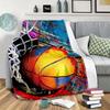 Colorful Basketball Blanket Soft Warm Throw Blanket Nap Blanket For Couch Sofa Office Bed Camping Travel Multipurpose Gift Blanket For All Season