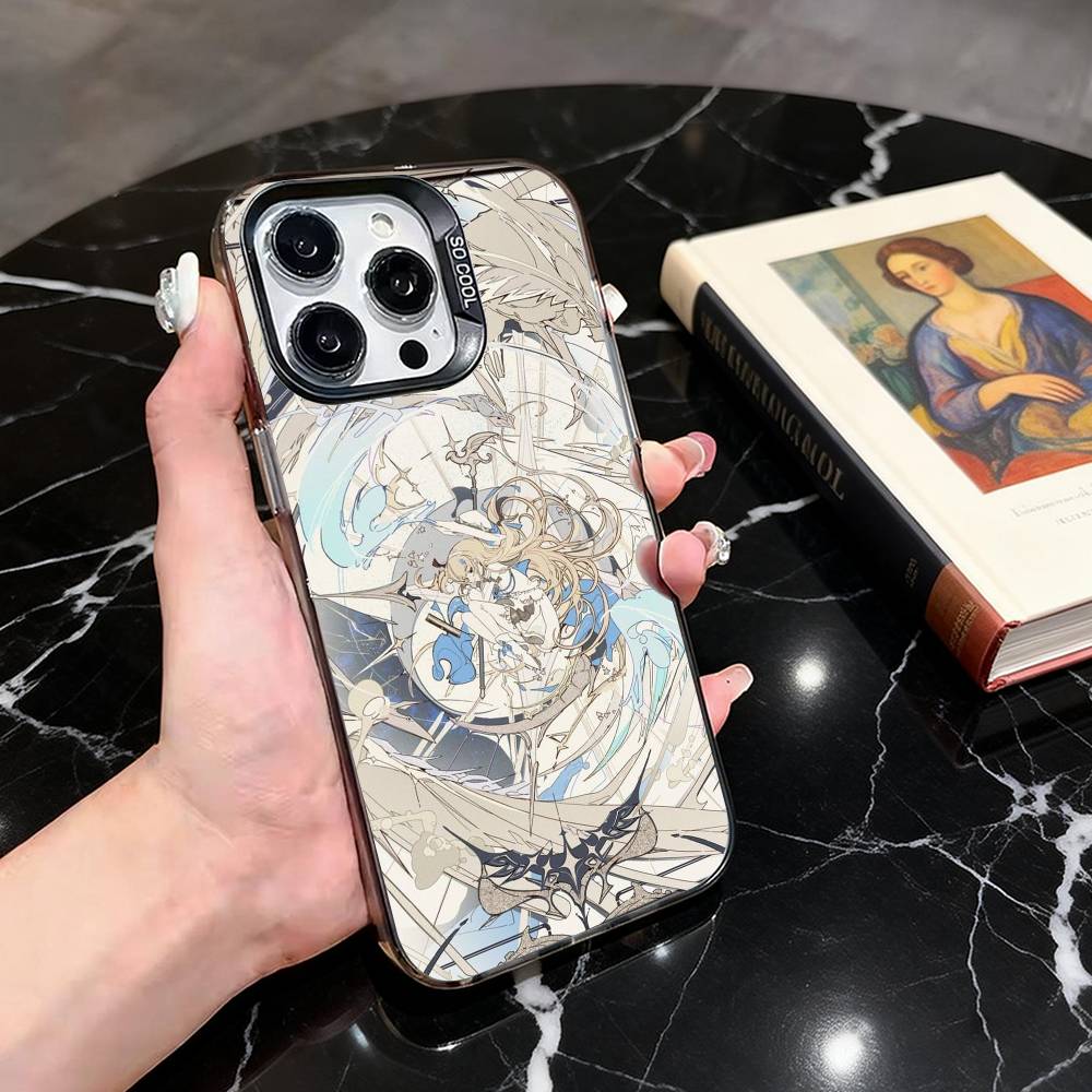 

Wuthering Waves Cartethyia Phone Case For iPhone 17,16,15,14,13,12,11 Plus,Pro Max,XS,Colorful Silver Phone case Funda Cover iPhone15pro