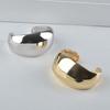 Exaggerated Metal Arc-shaped Bracelet Geometric Women's Wrist Jewelry Curve Wide Open Bangle  Party