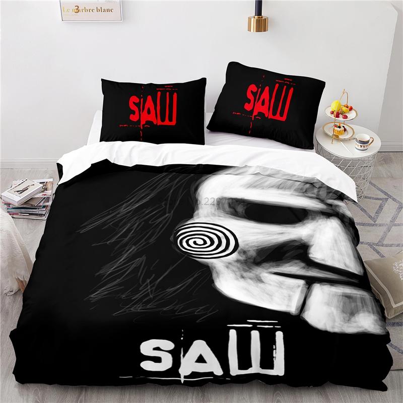 Horror Saw Movie Bedding Set 3d Duvet Cover Set Pillowcase Twin Full Queen King Size Bedclothes Comforter Cover Set Dropshipping