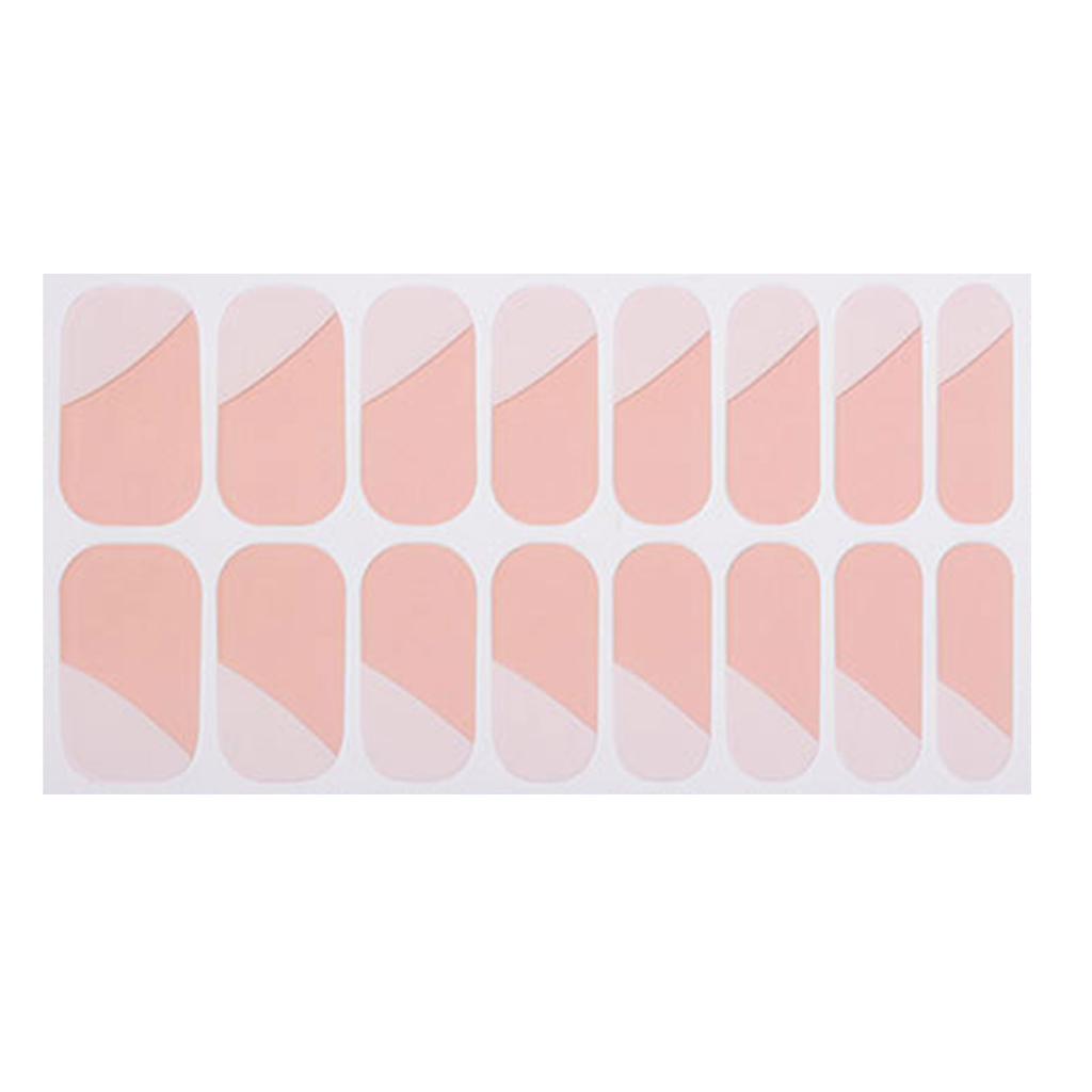 French Tip Nail Sticker Glittering Nail Polish Stickers Flowers Gels Nail Strips Nail Art Decortions Manicures Supplies