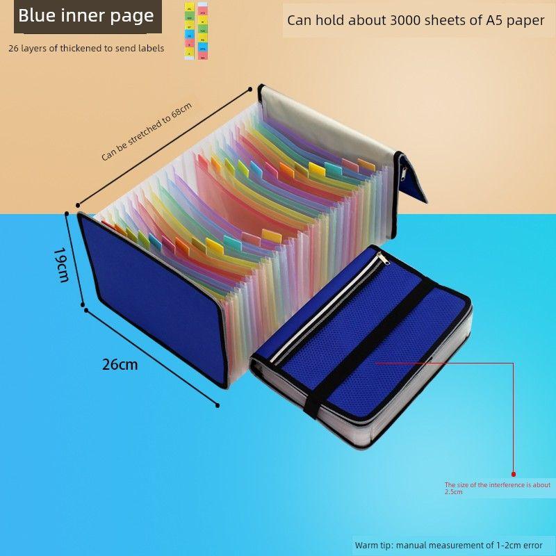 A5 Financial Storage Organizing Bag Multi-Layer Folder Small Size Invoice File Holder Bill Bag Desktop Office Storage Clip