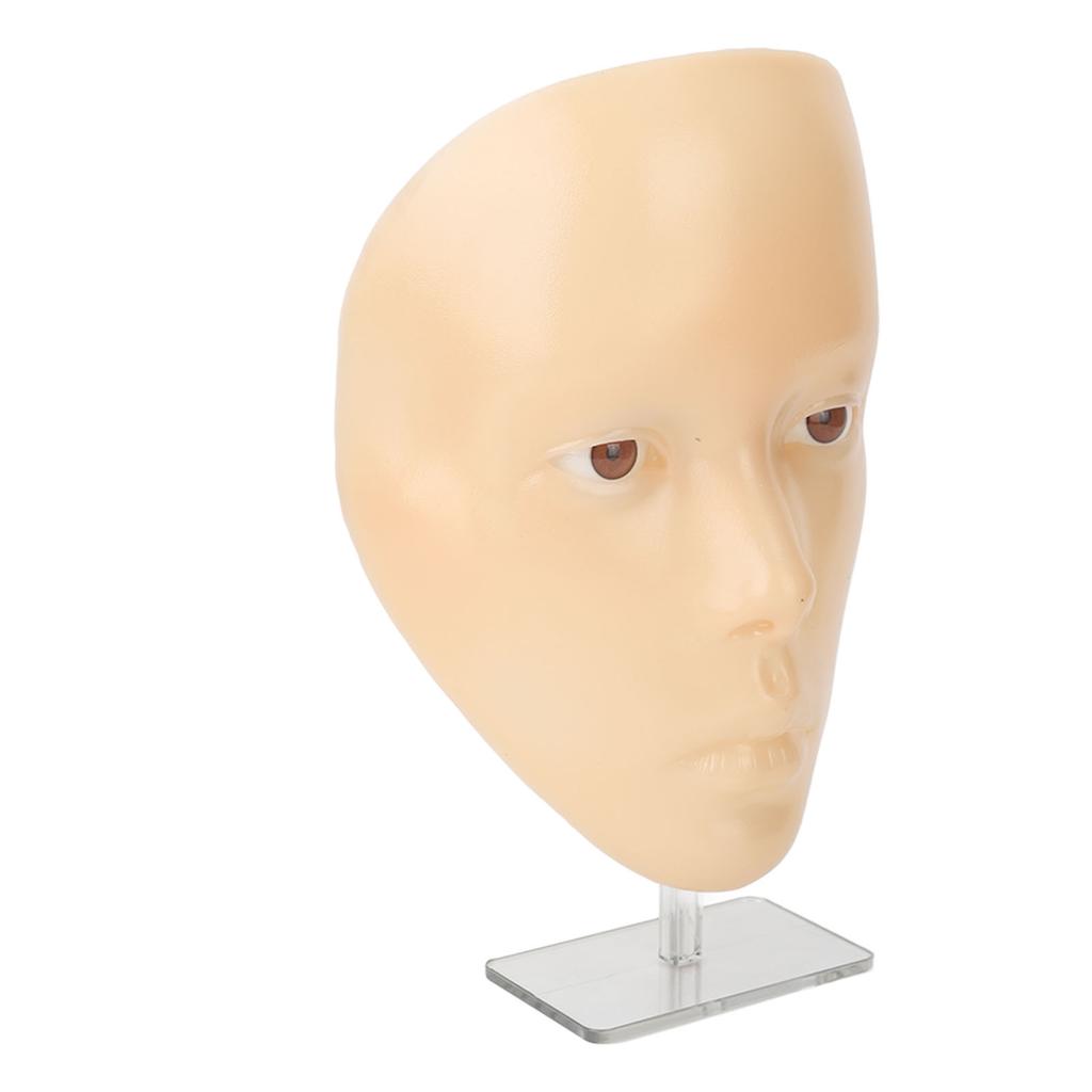 Makeup Practice Face Reusable Realistic 5D Full Face Silicone Makeup Mannequin with Stand